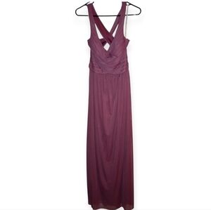 David's Bridal Plum Gown